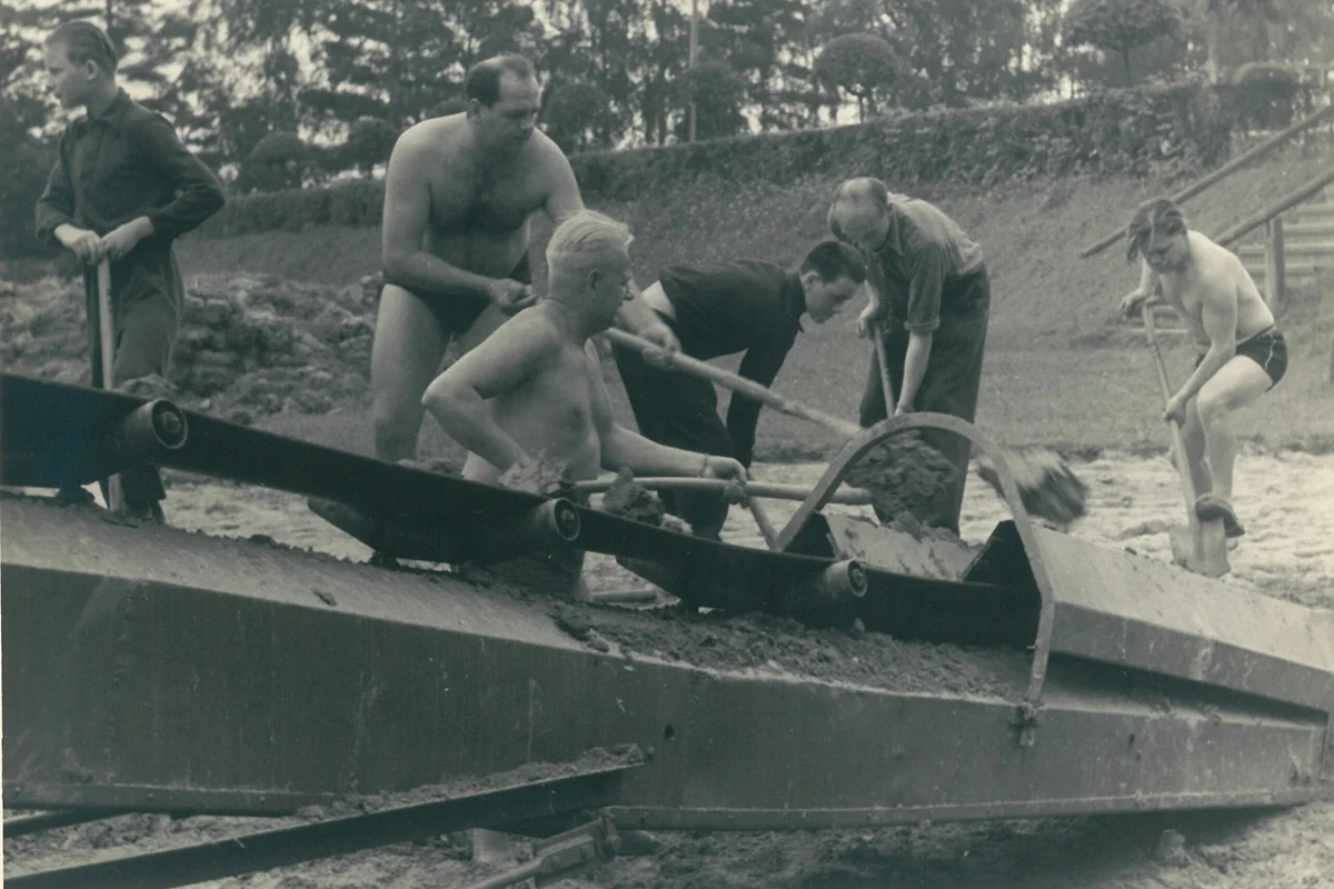 1955 Bau Kinderbecken © Albert-Schwarz-Bad